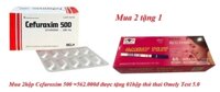 Mua 2hộp cefuroxim 500 =562.000đ được tặng 01hộp thử thai omely test 5.0