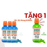 Mua 3 Chai Tặng 1 [Hương Icy Mint – Bạc hà lạnh sâu] Nước súc miệng TheraBreath cho người lớn – Hết hôi miệng, mát miệng, hơi thở thơm lâu