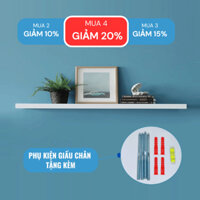 [Mua 3 giảm 15%]  Kệ Thanh Ngang Rộng 20cm, Gỗ Dày 25mm Treo Tường Màu Trắng SIB Decor KT005