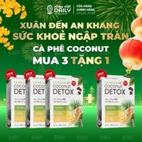 [Mua 3 Nhận 4] Cà Phê Coconut Hộp 15 Gói x 10g – Coffee Tea, Hương Dừa Tự Nhiên, Ngọt Ngào Vị Cà Phê