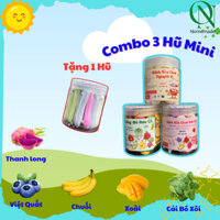[Mua 3 Tặng 1] Combo 3 Hũ Mini Bánh ăn dặm Oanh Nguyễn cho bé từ 6 tháng bữa phụ giàu dinh dưỡng.