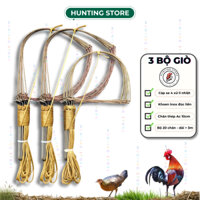 [Mua 3 tặng xích chân] 3 bộ giò bẫy gà rừng chân thép, cáp se 4 xử lí nhiệt, khoen đúc liền
