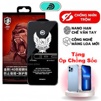 [mua 4 kính tặng 1 ốp] Kính cường lực ip chống nhìn trộm 4D Kingkong chính hãng Wekome cho ipx 11 12 13 14 15 promax