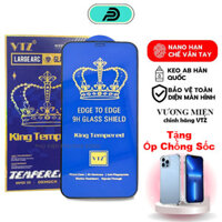 [MUA 4 KÍNH TẶNG ỐP] Kính cường lực Vương Miện KingTempered VTZ iphone 6/6s/7/8/x/xs/xr/xsm/11/12/13/1415/prm VM XANH