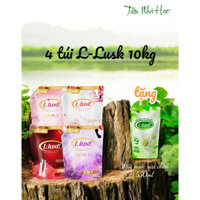 [Mua 4 túi +TẶNG 1 túi Nước rữa chén 550ml].Nước giặt xã 2in1 L-Lusk làm sạch, lưu hương nước hoa 48h.