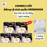 [MUA 5 TẶNG 1] Băng vệ sinh dạng quần Veermoon chống tràn ban đêm size S/M/L/XL từ 35-105kg URUE (Che tên SP khi giao)