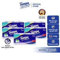 [MUA 5 TẶNG 2] Khăn giấy bỏ túi cao cấp Tempo Petit - 4 lớp bền dai, được kiểm nghiệm da liễu - Thương hiệu Đức