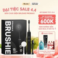 [MUA 630K TẠI LIVE SHOP] Bàn Chải Điện Brushie Promax Ultra, 15 Chế Độ Làm Sạch, Tích Hợp Đầu Rửa Mặt, Công Nghệ Sóng