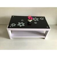 Mua Bàn trà, sofa hình chữ nhật mặt kính cường lực, khung gỗ MDF BS03 Chính Hãng Giá Tốt