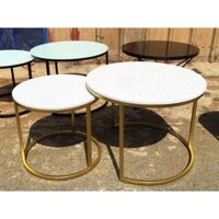 Mua Bộ 2 bàn trà, Sofa mặt đá trắng vân mây khung sắt sơn tĩnh điện Chính Hãng Giá Tốt