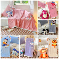 [Mua chăn tặng gối] Chăn lông cừu sữa,có khoá kéo lồng thêm ruột chăn