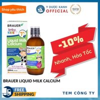 Mua [Chính Hãng] BRAUER LIQUID MILK CALCIUM, 200ml, Siro bổ sung canxi - Y Dược Xanh