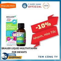 Mua [Chính Hãng] BRAUER LIQUID MULTIVITAMIN FOR INFANTS, 45ml, Vitamin tổng hợp - Y Dược Xanh