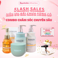 [MUA COMBO TẶNG MÁY SẤY TÓC] Combo Chăm Sóc Chuyên Sâu Sau Làm Tóc Zalesna - Gội Xả+Kem Hấp+Tinh Dầu Dưỡng - 4 Trong 1