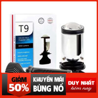 (Mua Đèn Tặng Hậu  AuDi) Đèn Led Pha Bi Cầu Mini T9 bản cao cấp 2023 có Ốc Chỉnh chân H4 Gắn Oto, Xe Máy BH 12 Thán
