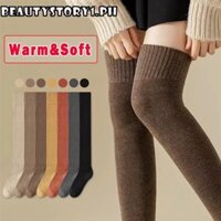 Mùa Đông Ấm Áp Dài Tất Nữ Dày Nhiệt Cotton Đầu Gối Cao Tất Thoáng Khí Chắc Chắn Bông Tai Kẹp Thường Ngày Làm Dày Terry Stockin