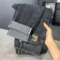 Mùa Đông Lông Cừu Lót Dày Quần Jean Nam Sang Trọng 2025 Phong Cách Mới Ấm Áp Cao Cấp Hậu Cung Quần Hợp Thời Trang Tất Cả Trận Đấu