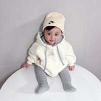 Mùa Đông Mới Cho Bé Đơn Giản Phù Hợp Với Lông Cừu Có Mũ Trùm Đầu Chữ Rompers Áo liền quần Trẻ Em Áo Chui Đầu CIU2