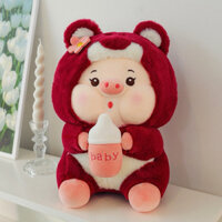 [Mua giá sỉ rẻ] Gấu bông heo sữa baby cosplay Lotso. Mấy ai được như heo sữa, lên sóng lần nào là chiếm sóng lần ấy