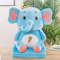 [Mua giá sốc] Gấu bông voi con kèm mền 2 in 1. Mẫu hot hòn họt, rinh về là ấm