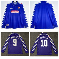 Mùa giải 1998-99 ACF Fiorentina Retro Tay Dài Nhà Jersey Bóng Đá Batistuta Rui Costa Áo Sơ Mi