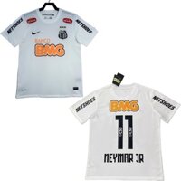 Mùa giải 2011-12 Santos FC Retro Áo bóng đá sân nhà Neymar Áo thể thao