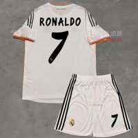 Mùa giải 2013-14 Rma Retro Sân nhà Bóng đá trẻ em Bộ áo đấu Ramos Cristiano Ronaldo CR7 Kaka Benzema Di Maria Pepe Bale Alonso Marcelo Modric Bộ thể thao dành cho trẻ em