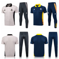 Mùa giải 2024-25 Áo tập Polo Real Madrid + Bộ quần Bộ áo & quần thể thao bóng đá
