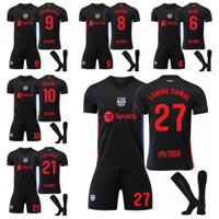 Mùa Giải 2024-25 Barcelona Sân Khách Bóng Đá Người Lớn Trẻ Em Jersey Gavi Pedri Lewandowski Messi De Jong Yaman Bộ Thể Thao Có Tất