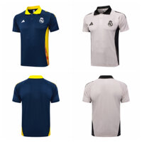 Mùa giải 2024-25 Real Madrid Polo Áo tập luyện tay ngắn Áo thể thao bóng đá
