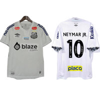 Mùa giải 2024-25 Santos FC Áo đấu ngắn tay sân khách Neymar Áo sơ mi thể thao bóng đá