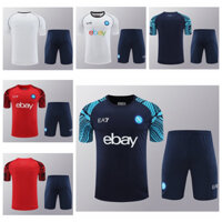 Mùa giải 2024-25 S.S.C. Bộ áo tập luyện Napoli Bộ áo sơ mi & quần short thể thao bóng đá