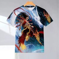 Mùa Hè 2025 Áo Thun Nezha Họa Tiết Nezha Tay Ngắn Hợp Thời Trang Phù Hợp Với Tất Cả Trận Đấu 3d In Quần Áo Trẻ Em20250310