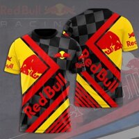 Mùa Hè 2025 Công Thức Một Red Bull Racing Suit Nam 3D In Hình Nữ Tay Ngắn Thể Thao Rời