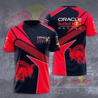 Mùa hè 2025 F1 Racing Suit Red Bull Racing Team Đồng phục Áo thun thể thao dáng rộng
