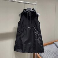 Mùa Hè 2025 Mới Thời Trang Và Thời Trang Bán zipper Cổ Rùa Nhỏ Tam Giác Trang Trí Có Mũ Dây Rút Tay