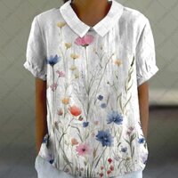 Mùa Hè 2025 Người Phụ Nữ Quần Áo Top Mới Danh Sách Áo Thun Nữ Phong Cách Retro Váy Cho Nữ Áo Khoác Áo Thun Peter Pan Cổ Traf