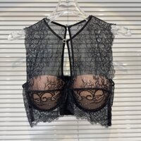 Mùa Hè 2025 Phong Cách Mới Pure Desire Gợi Cảm Nữ Ren Xốp Ngực Miếng Lót Áo Vest Ngắn Nữ Top