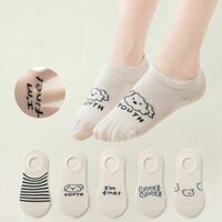 Mùa hè bé trai và bé gái lưới dính tất chống trượt cho bé cổ thấp miệng nông vớ thuyền vô hình