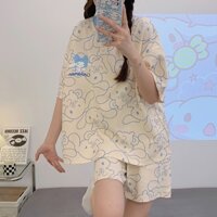 Mùa Hè Cổ Tròn Bộ Đồ Ngủ Nữ Nửa Tay Thường Ngày Rời Sinh Viên Ngọt Ngào Homewear Phù Hợp Với Nữ Nhà Bộ Đồ Ngủ Bộ Đồ Ngủ Bộ Đồ Ngủ