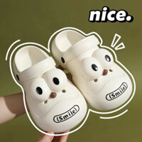 Mùa hè dễ thương hoạt hình Crocs thời trang ngộ nghĩnh chó con mắt to phụ kiện chất liệu đáy mềm eva