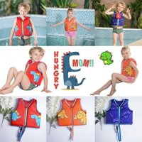 Mùa Hè Mới 1-6y / o Trẻ Em Thời Trang Khủng Long In Hình An Toàn Áo phao Đi Biển SOS Vest Trẻ Em Bơi Thể Thao Phao Hỗ Trợ Đồ Bơi