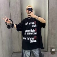 Mùa hè mới phong cách Harajuku đường phố cao cấp sáng tạo in chữ cổ tròn ngắn tay áo thun nam nữ xu hướng cộng với kích thước dáng rộng thường ngày năm phần tư tay áo thể thao hàng đầu