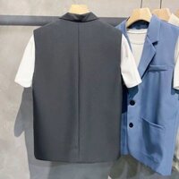 Mùa Hè Mỏng Áo Khoác Nam Phù Hợp Với Màu Trơn Hàng Đầu Hợp Thời Trang Nhỏ Rời Mới Phù Hợp Với Áo Vest Nam20250402