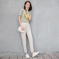 Mùa Hè Nhà Băng Lụa Mát Mẻ Quần Nữ Quần Bó Chân Quần Âu Kích Thước Lớn Chất Béo Chị Mỏng Mỏng