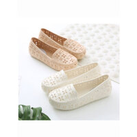 Mùa Hè Nữ Rỗng Rỗng Rỗng Rỗng Nữ Giày Sandal Nhựa Trắng Chống Trơn Trượt Giày Y Tá Nữ Mang Thai Mẹ