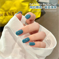 Mùa Hè Phổ Biến Con Công Xanh-Xanh Sơn Móng Tay Keo Phong Cách Mới Màu Macaron Trắng Series Làm Móng Tay Shop Chuyên Dụng