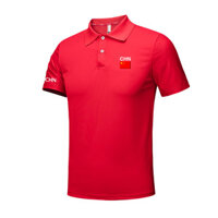 Mùa Hè Phong Cách Mới Đội Trung Quốc Thể Thao Áo Thun polo Áo Sơ Mi Chạy Tay Ngắn Nam Nữ Tập Luyện Mùa Hè Áo polo Cặp Đôi Thể Thao