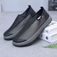 Mùa Hè Phong Cách Mới Nam Lưới Vải Giày Đế Mềm Chống Trơn Trượt Giày Bố Thoáng Khí Nhẹ Middle-A