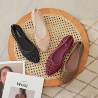 Mùa Hè Phong Cách Mới Nữ Nhựa Thạch Sandal Flat Chống Trơn Trượt Phù Hợp Với Giày Làm Việc Rỗng Lỗ Rỗng Chống-